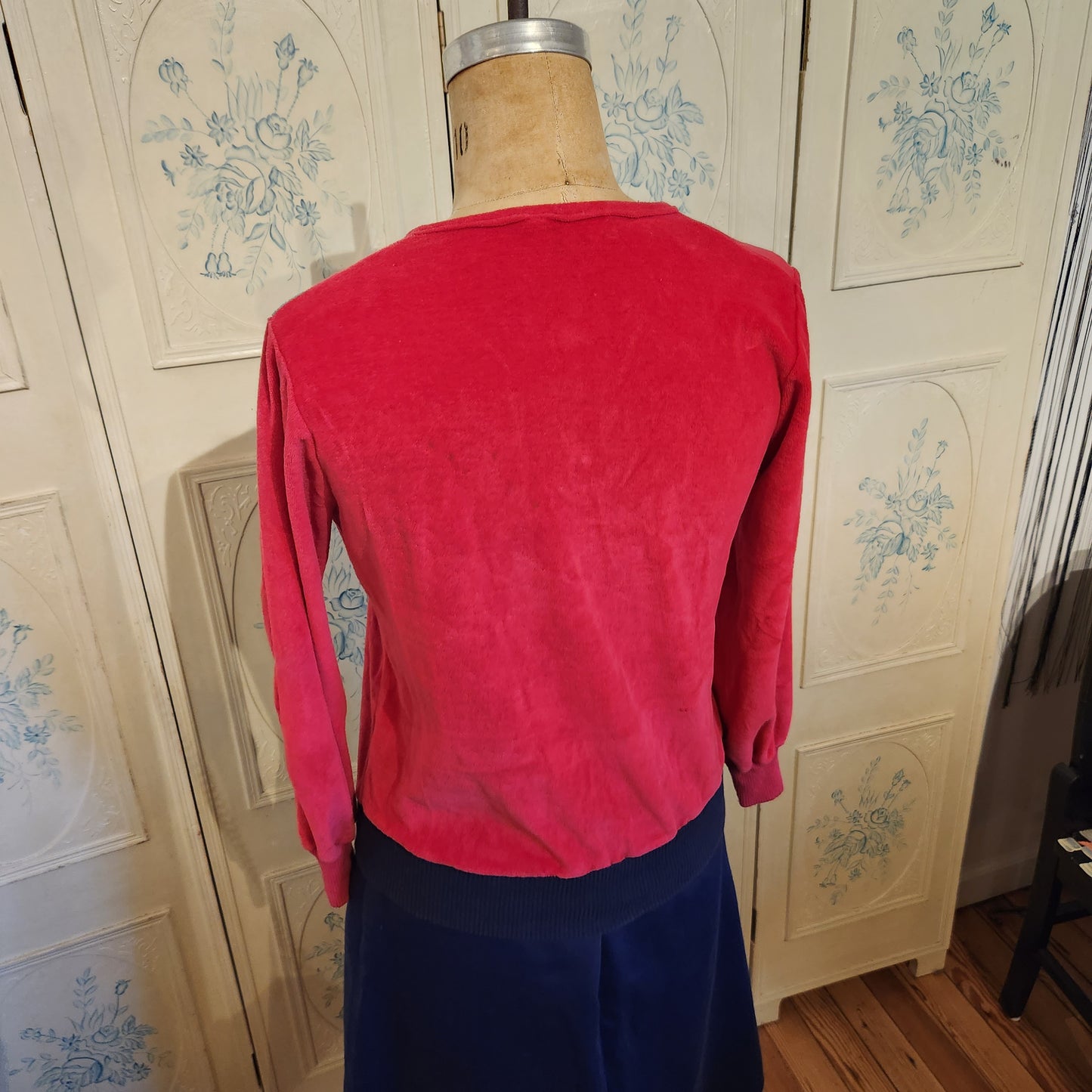 Sears color-block velour sweatshirt